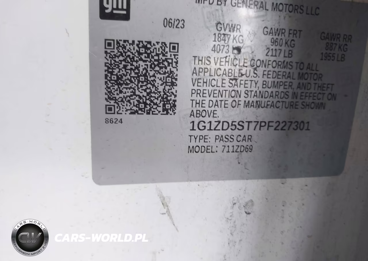 2023 Chevrolet Malibu Fwd 1Lt VIN:1G1ZD5ST7PF227301 - 9