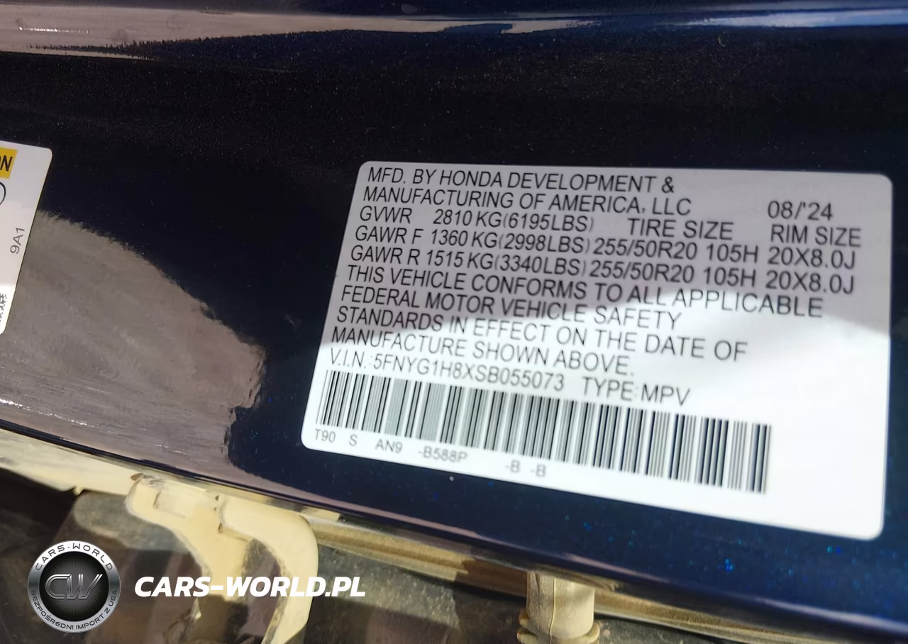 2025 Honda Pilot Elite VIN:5FNYG1H8XSB055073 - 9