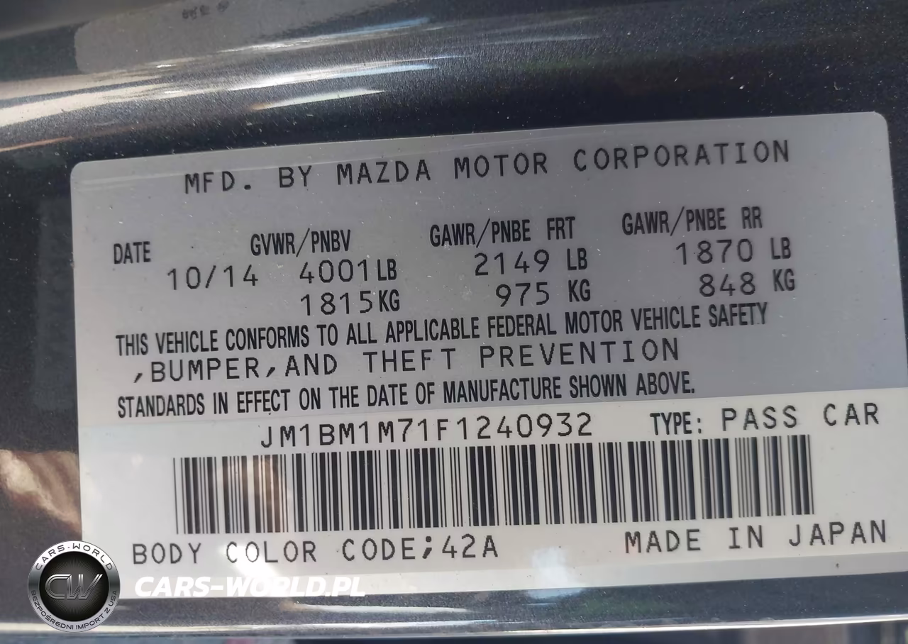 2015 Mazda Mazda3 I Grand Touring VIN:JM1BM1M71F1240932 - 9
