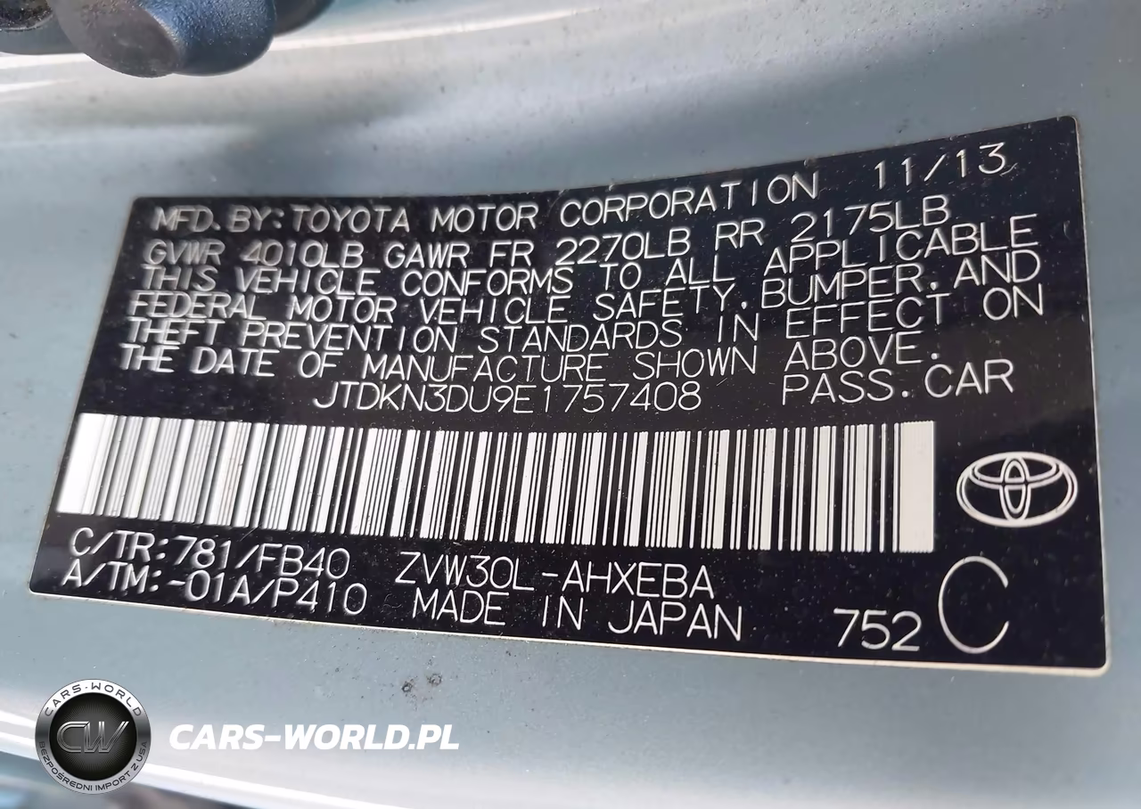 2014 Toyota Prius Three VIN:JTDKN3DU9E1757408 - 9