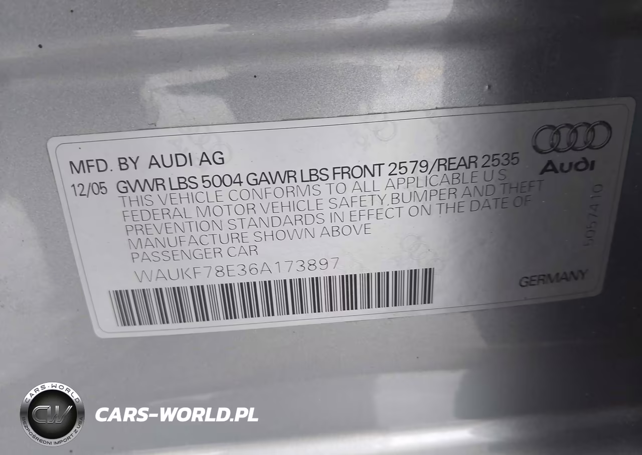 2006 Audi A4 2.0T Avant VIN:WAUKF78E36A173897 - 9