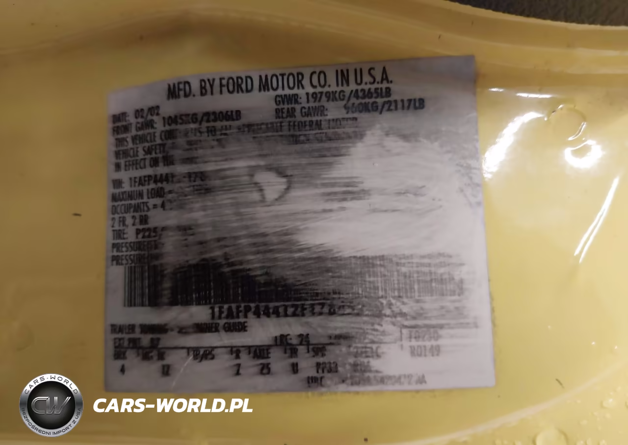 2002 Ford Mustang VIN:1FAFP44412F178452 - 9