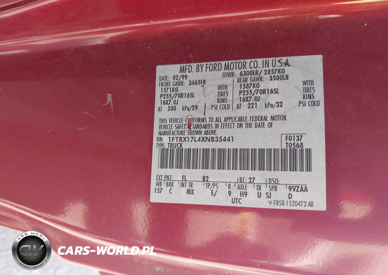 1999 Ford F-150 Lariat-Xl-Xlt VIN:1FTRX17L4XNB35441 - 9