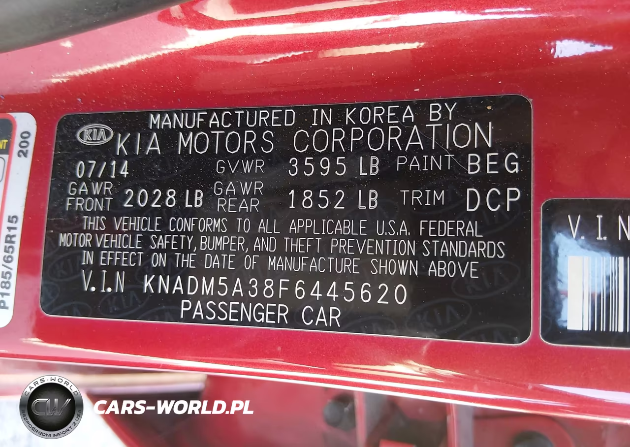 2015 Kia Rio Lx VIN:KNADM5A38F6445620 - 9