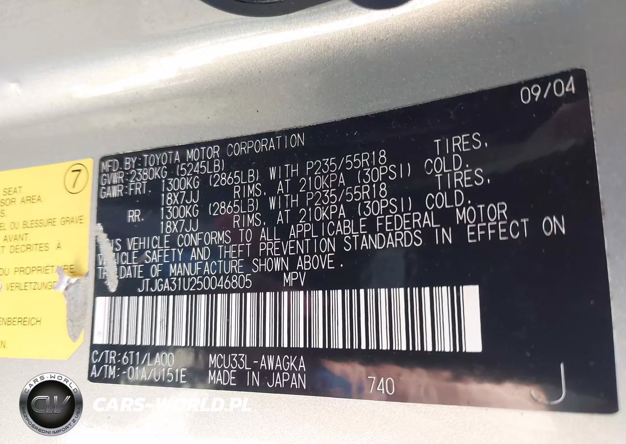 2005 Lexus Rx 330 VIN:JTJGA31U250046805 - 9