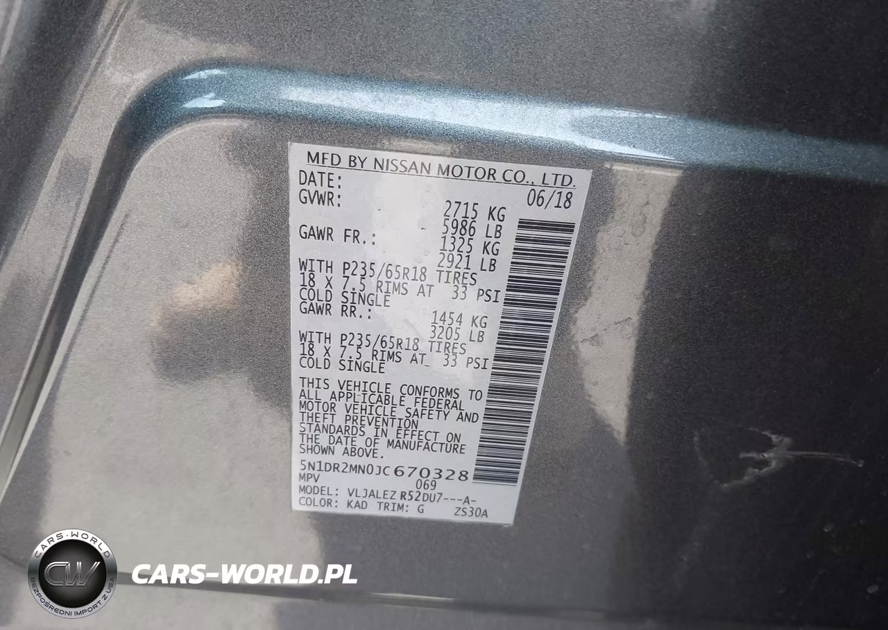 2018 Nissan Pathfinder Sv VIN:5N1DR2MN0JC670328 - 9