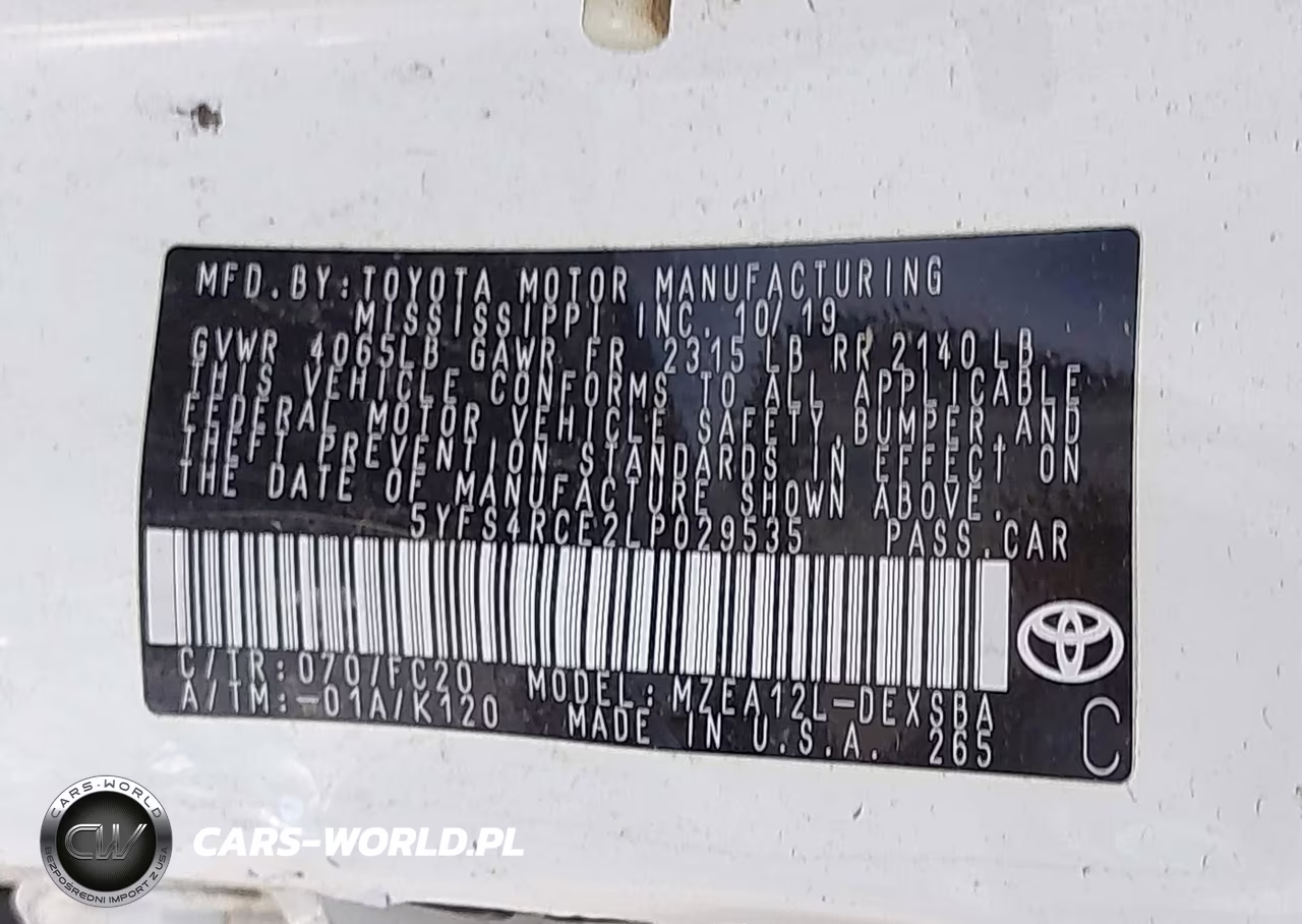 2020 Toyota Corolla Se VIN:5YFS4RCE2LP029535 - 9