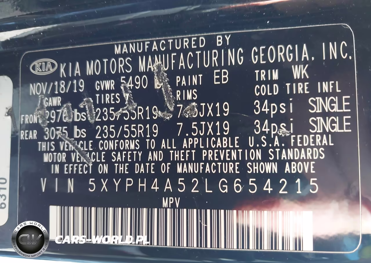 2020 Kia Sorento 3.3L Ex VIN:5XYPH4A52LG654215 - 9