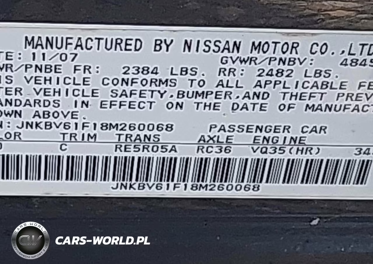 2008 Infiniti G35X VIN:JNKBV61F18M260068 - 9