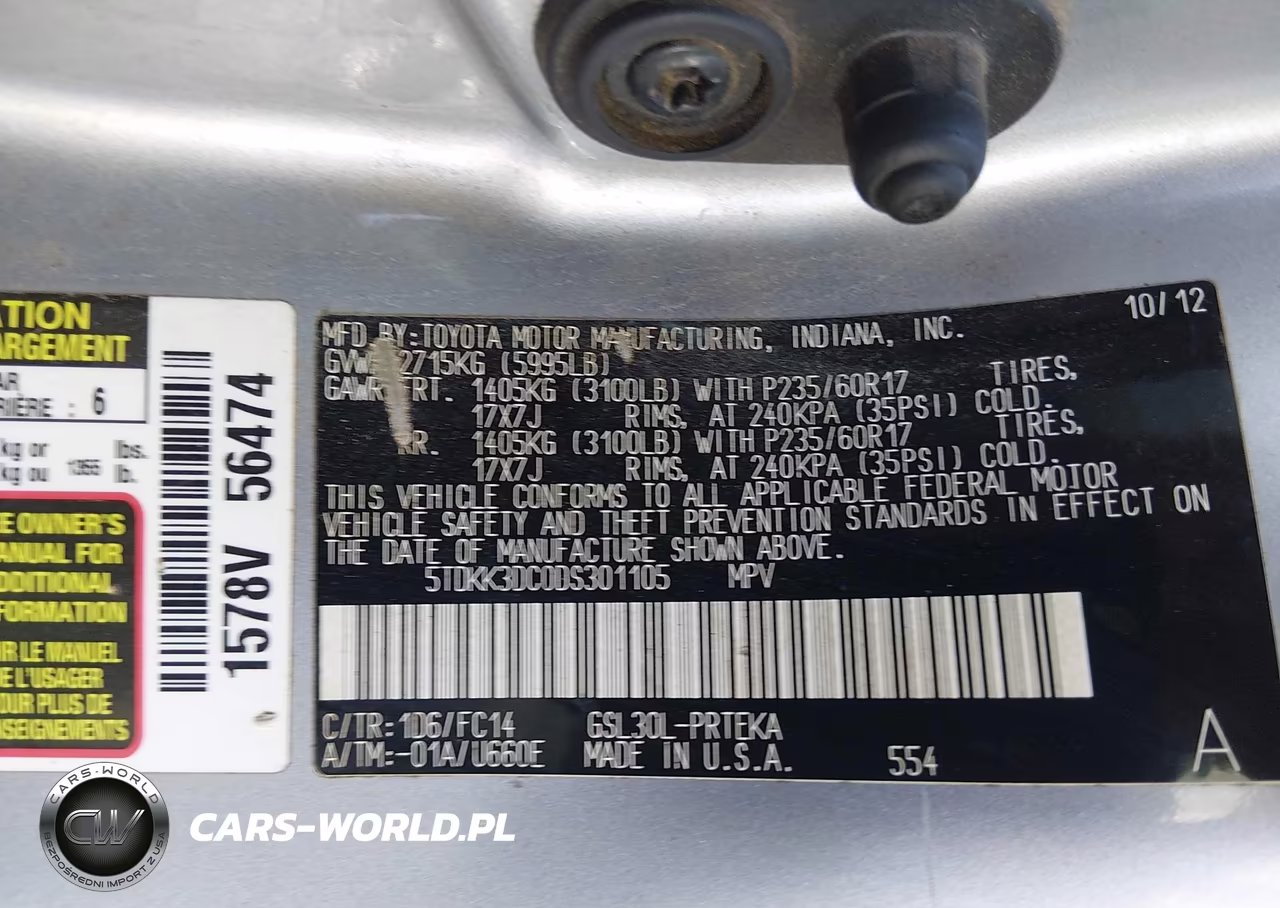2013 Toyota Sienna Le V6 8 Passenger VIN:5TDKK3DC0DS301105 - 9