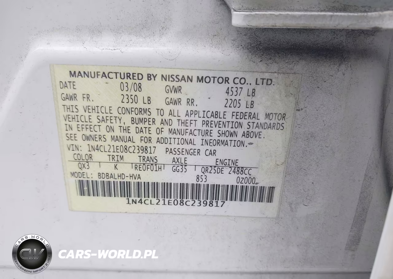 2008 Nissan Altima Hybrid VIN:1N4CL21E08C239817 - 9