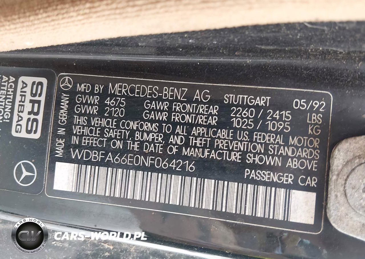 1992 Mercedes-Benz 500 Sl VIN:WDBFA66E0NF064216 - 9