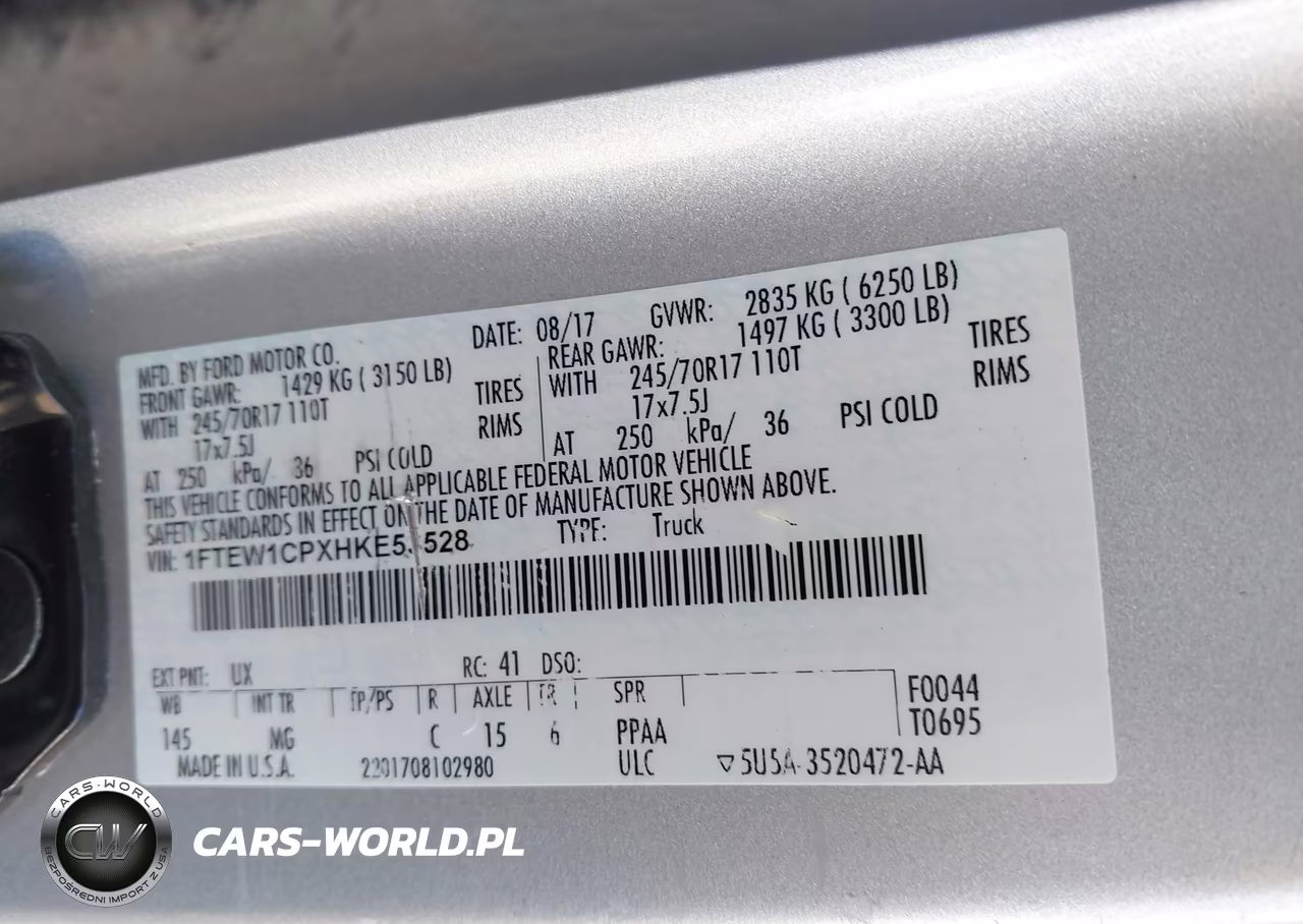 2017 Ford F-150 Xlt VIN:1FTEW1CPXHKE53528 - 9