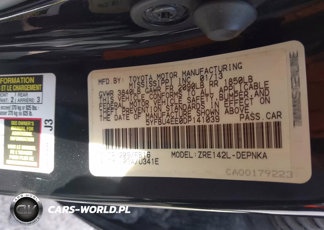 2013 Toyota Corolla Le VIN:5YFBU4EE0DP141039 - 9