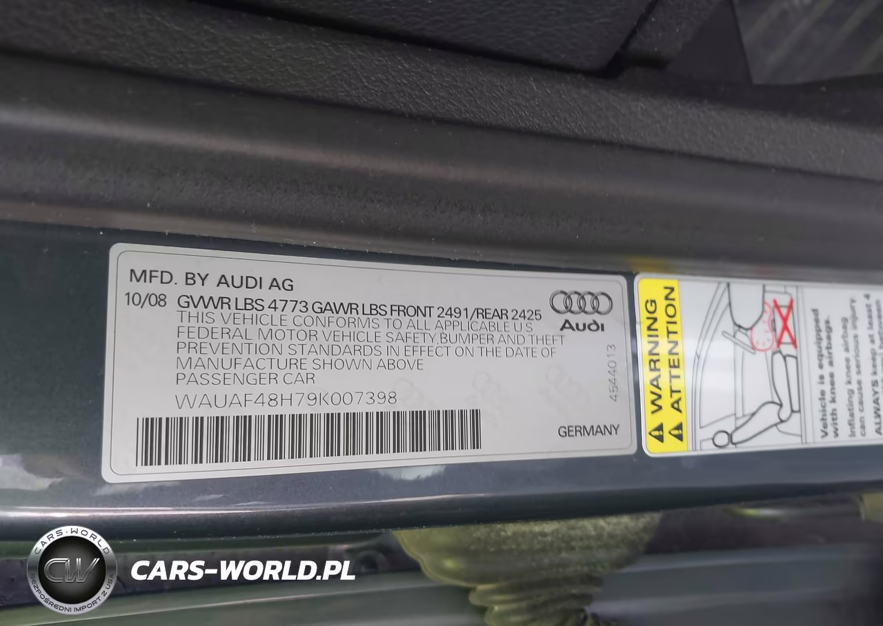 2009 Audi A4 2.0T Special Edition VIN:WAUAF48H79K007398 - 9