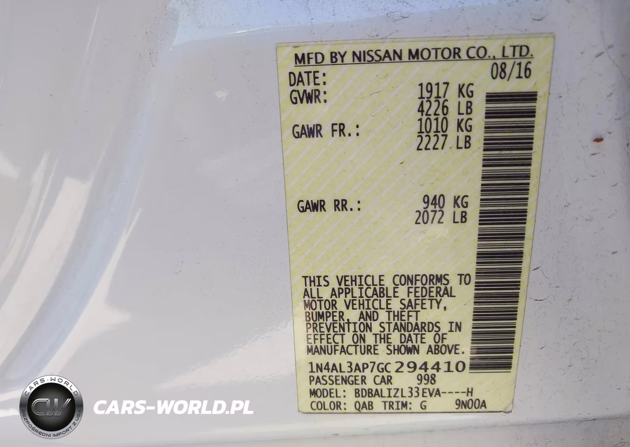 2016 Nissan Altima 2.5 Sv VIN:1N4AL3AP7GC294410 - 9