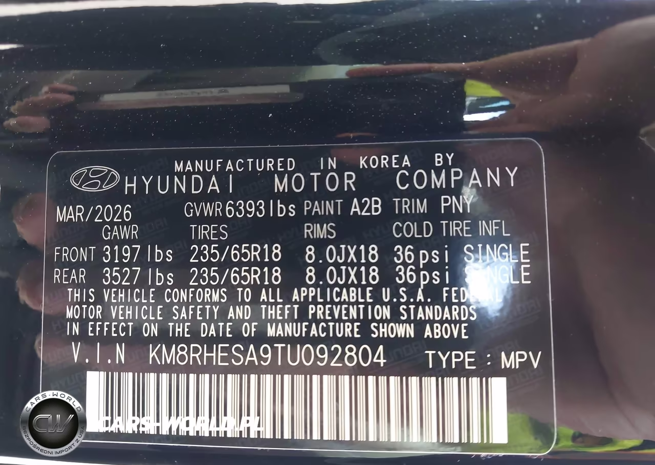 2026 Hyundai Palisade Hybrid Sel Premium 8P VIN:KM8RHESA9TU092804 - 9