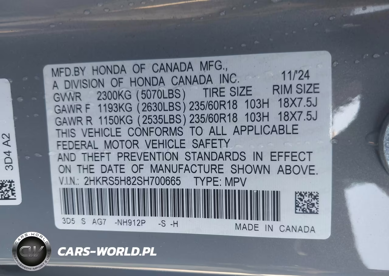 2025 Honda Cr-V Hybrid Sport-L VIN:2HKRS5H82SH700665 - 9
