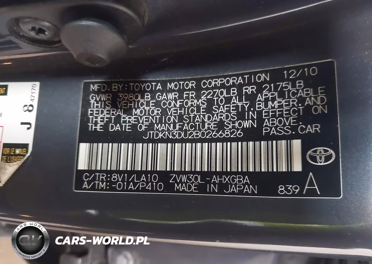 2011 Toyota Prius Four VIN:JTDKN3DU2B0266826 - 9
