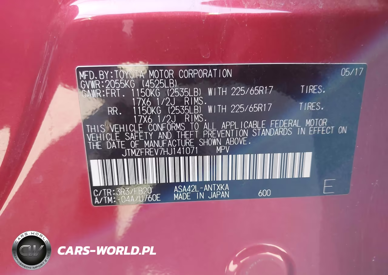 2017 Toyota Rav4 Le VIN:JTMZFREV7HJ141071 - 9
