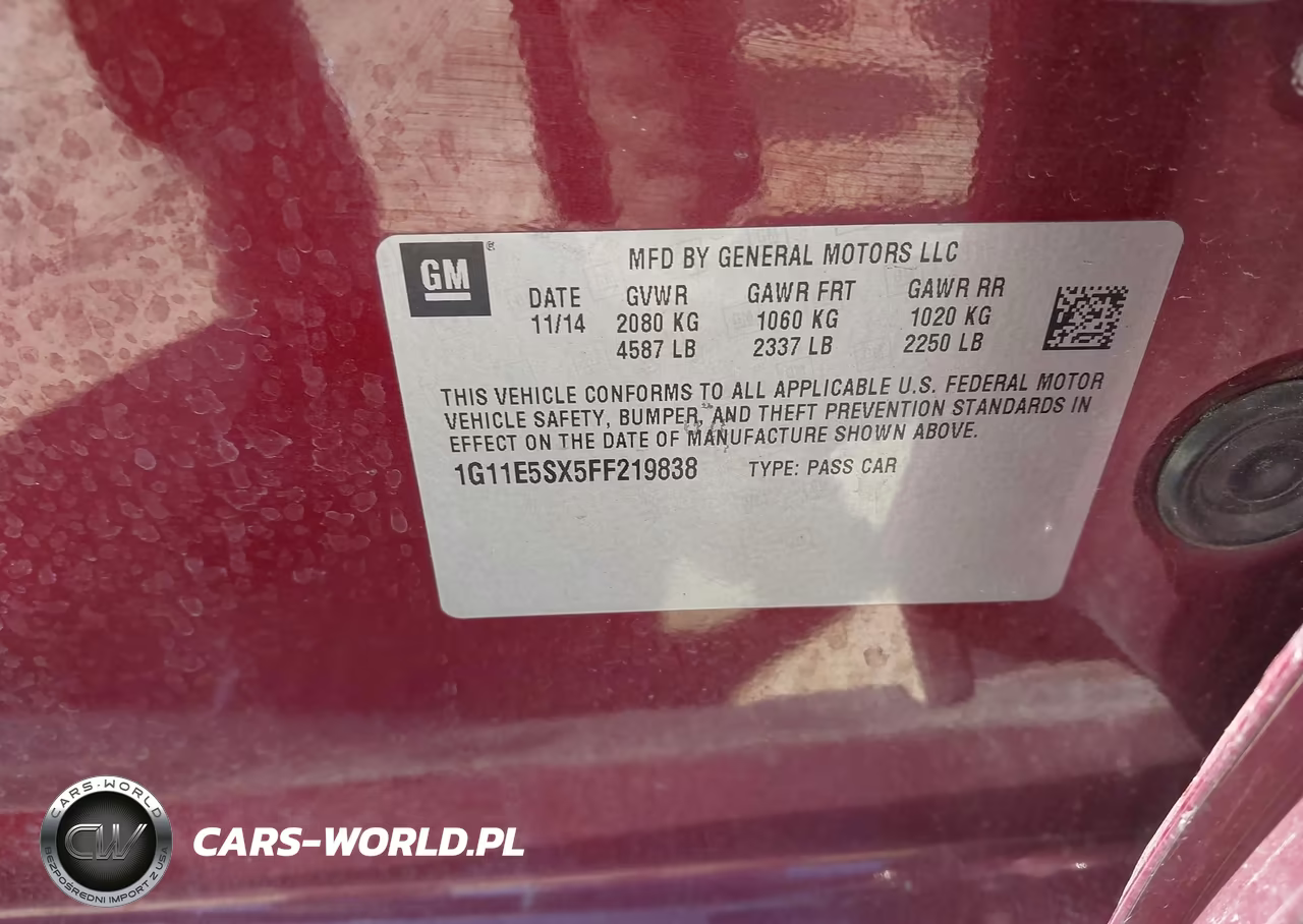 2015 Chevrolet Malibu 3Lt VIN:1G11E5SX5FF219838 - 9