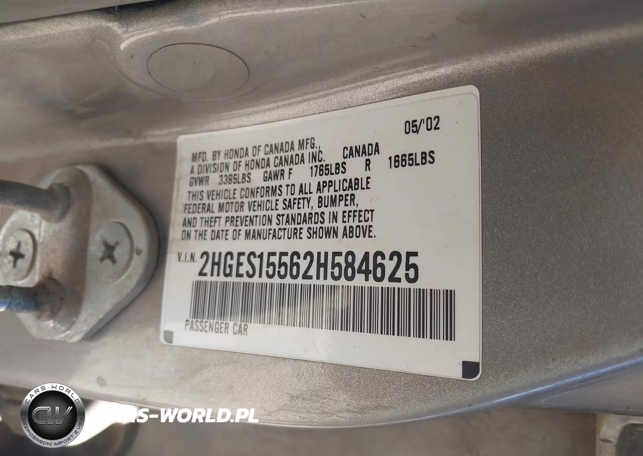 2002 Honda Civic Lx VIN:2HGES15562H584625 - 9