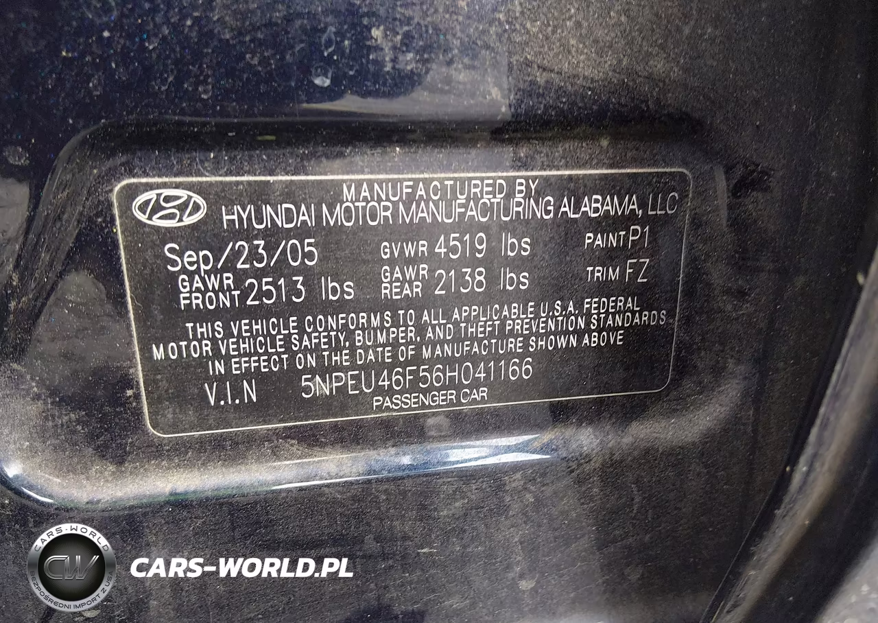 2006 Hyundai Sonata Gls V6-Lx V6 VIN:5NPEU46F56H041166 - 9