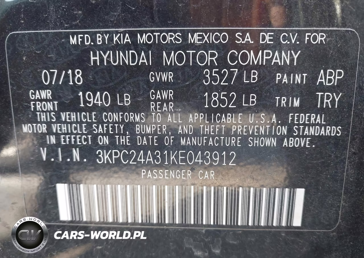 2019 Hyundai Accent Sel VIN:3KPC24A31KE043912 - 9