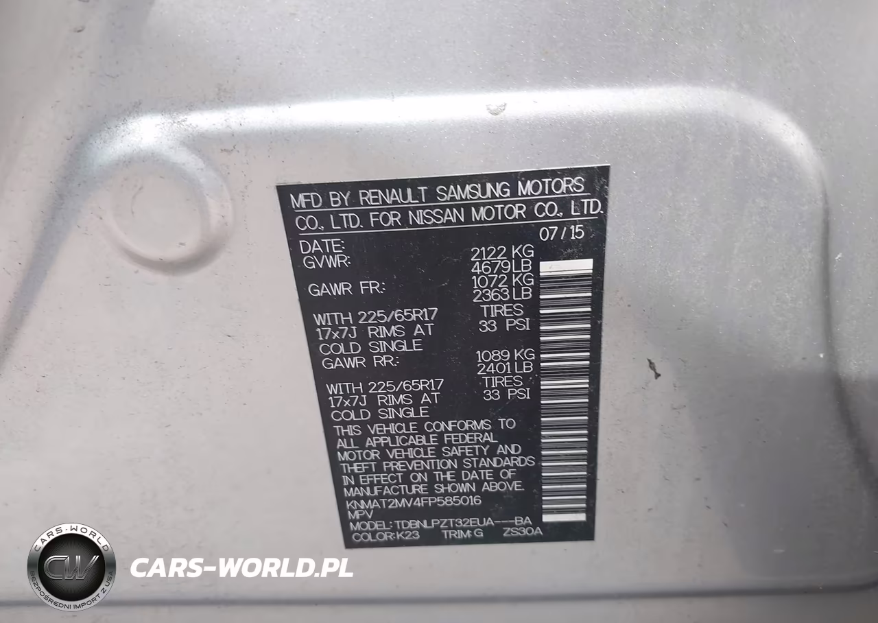 2015 Nissan Rogue S VIN:KNMAT2MV4FP585016 - 9