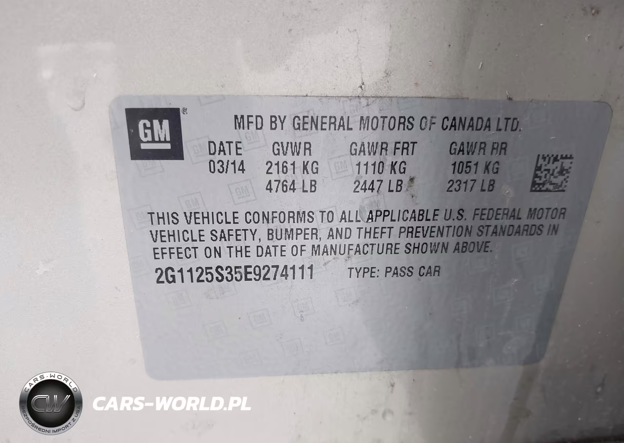 2014 Chevrolet Impala 2Lt VIN:2G1125S35E9274111 - 9
