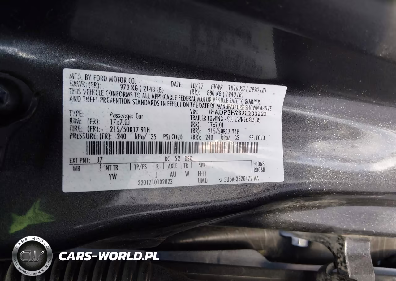 2018 Ford Focus Sel VIN:1FADP3H26JL203923 - 9
