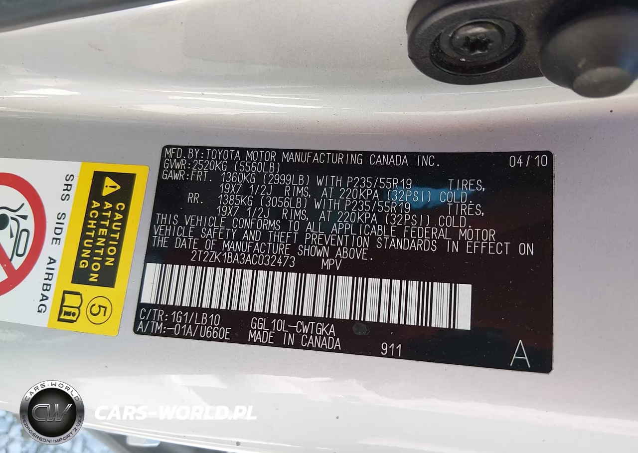 2010 Lexus Rx 350 VIN:2T2ZK1BA3AC032473 - 9