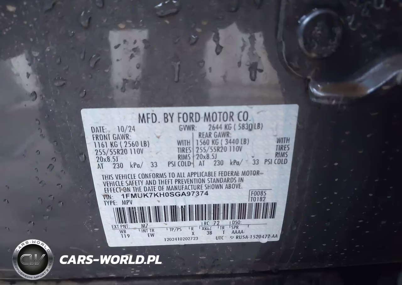 2025 Ford Explorer St-Line VIN:1FMUK7KH0SGA97374 - 9