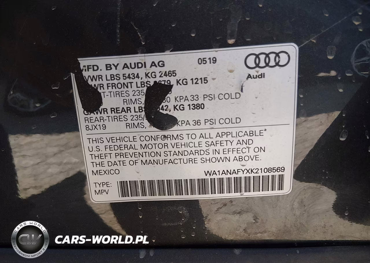 2019 Audi Q5 45 Premium VIN:WA1ANAFYXK2108569 - 9