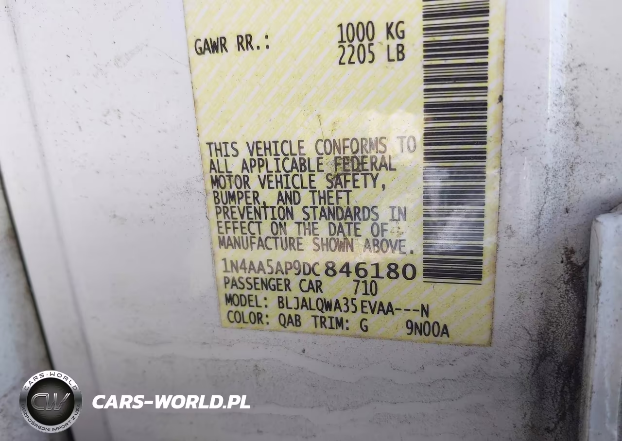 2013 Nissan Maxima 3.5 S VIN:1N4AA5AP9DC846180 - 9