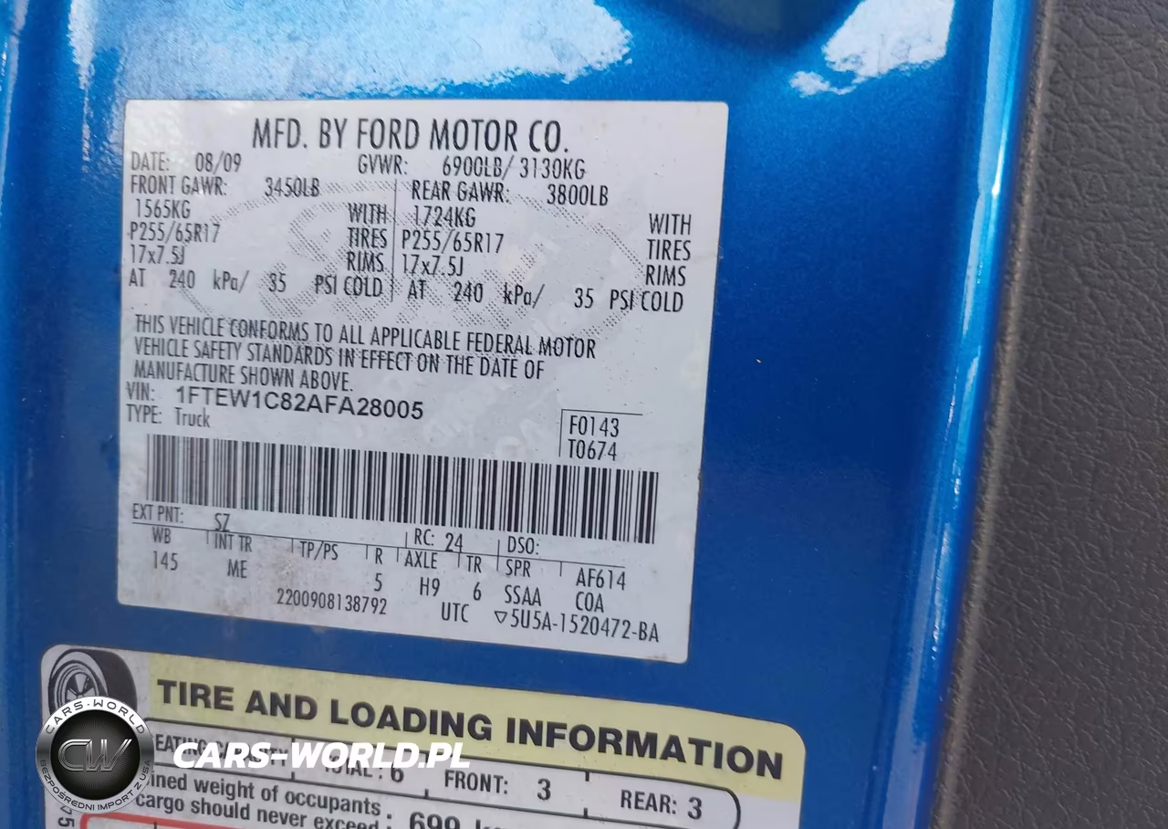 2010 Ford F-150 Fx2 Sport-Xl-Xlt VIN:1FTEW1C82AFA28005 - 9