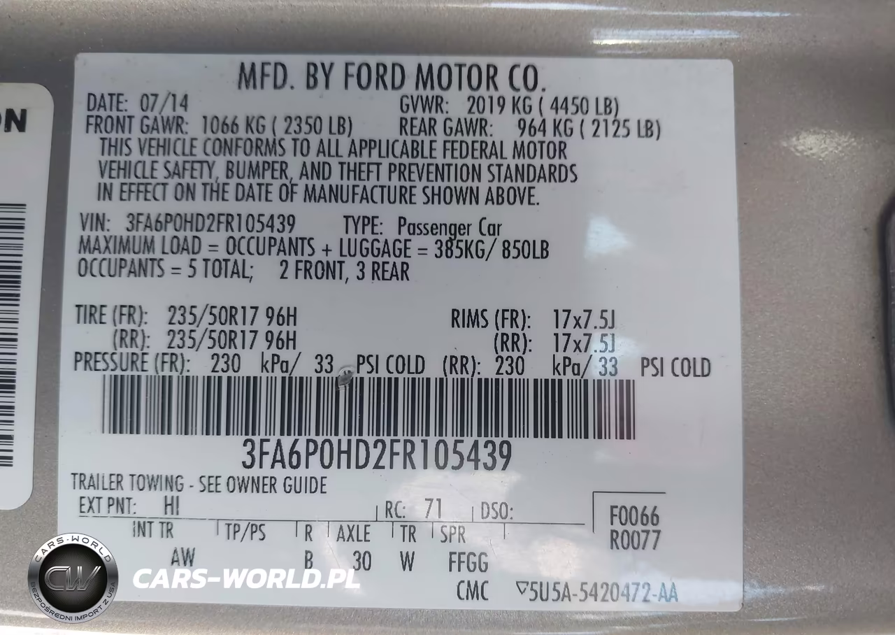 2015 Ford Fusion Se VIN:3FA6P0HD2FR105439 - 9