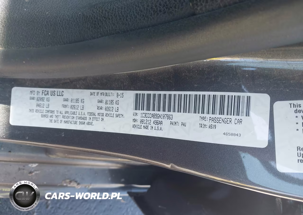 2016 Chrysler 200 Limited VIN:1C3CCCAB9GN107863 - 9