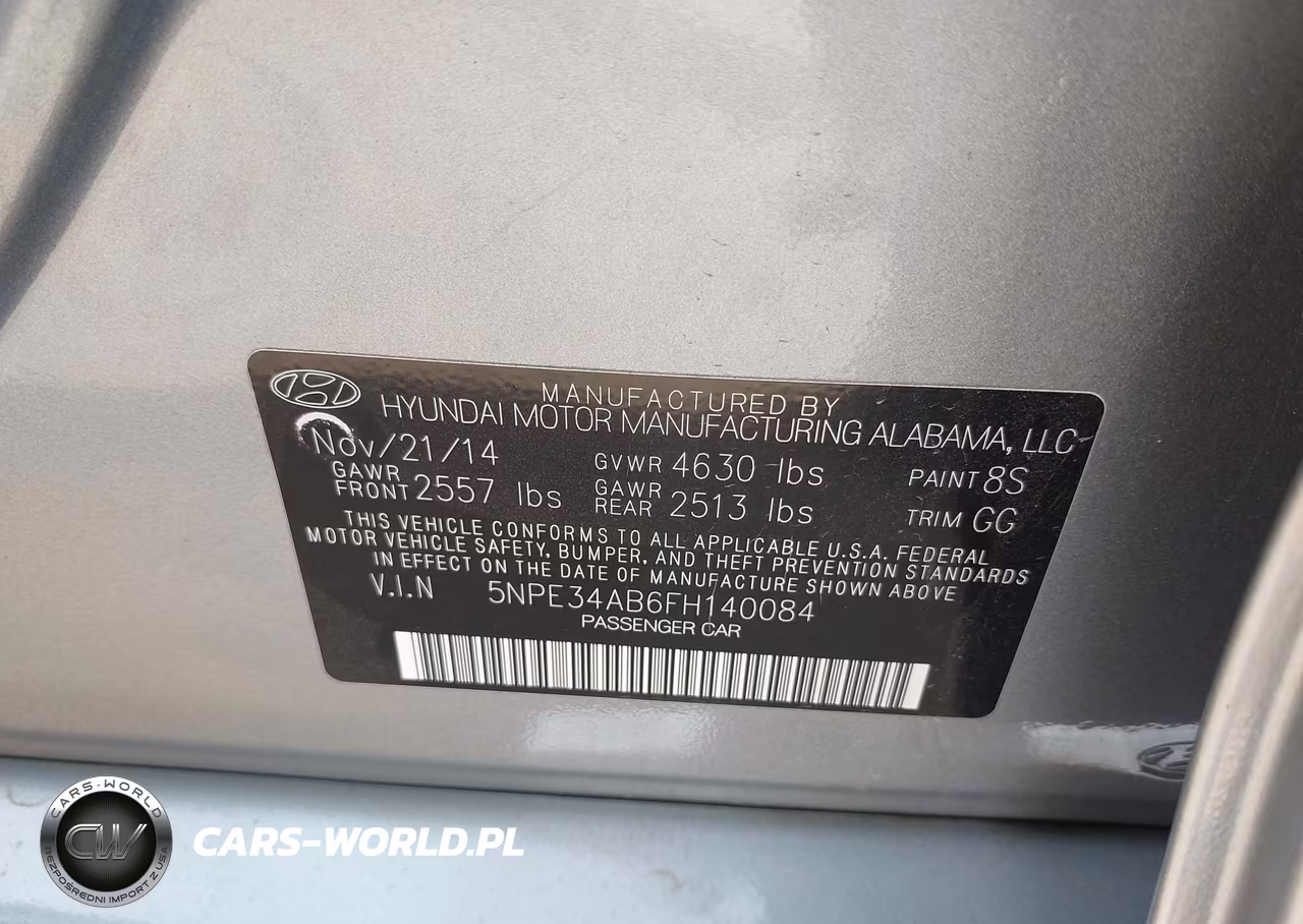2015 Hyundai Sonata Limited 2.0T VIN:5NPE34AB6FH140084 - 9