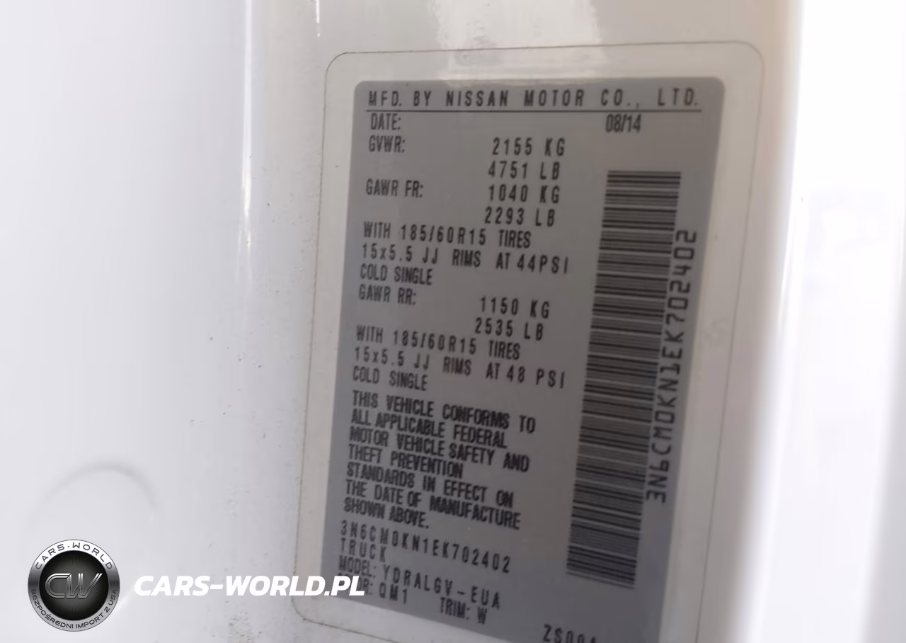 2014 Nissan Nv200 Sv VIN:3N6CM0KN1EK702402 - 9