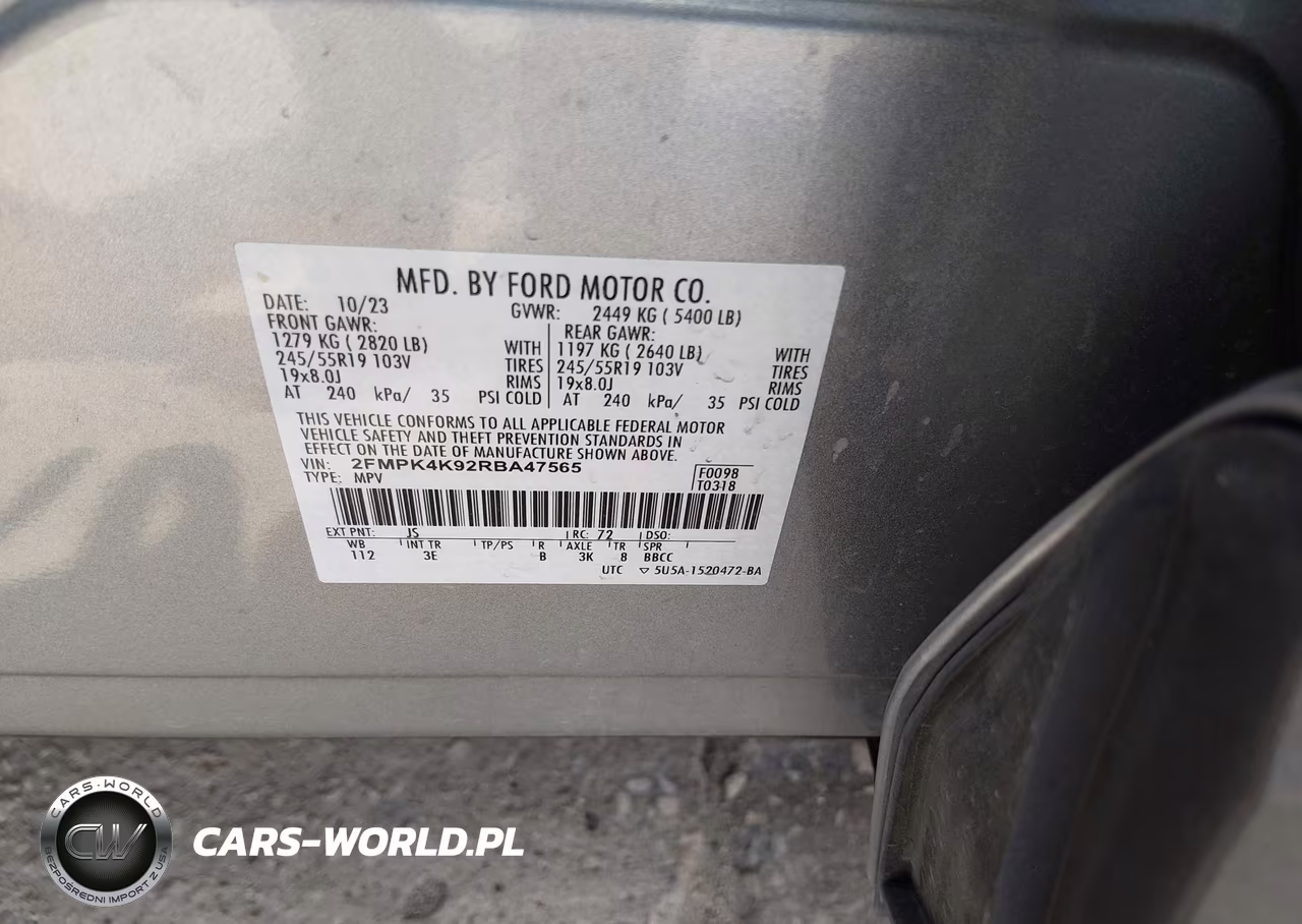 2024 Ford Edge Titanium VIN:2FMPK4K92RBA47565 - 9