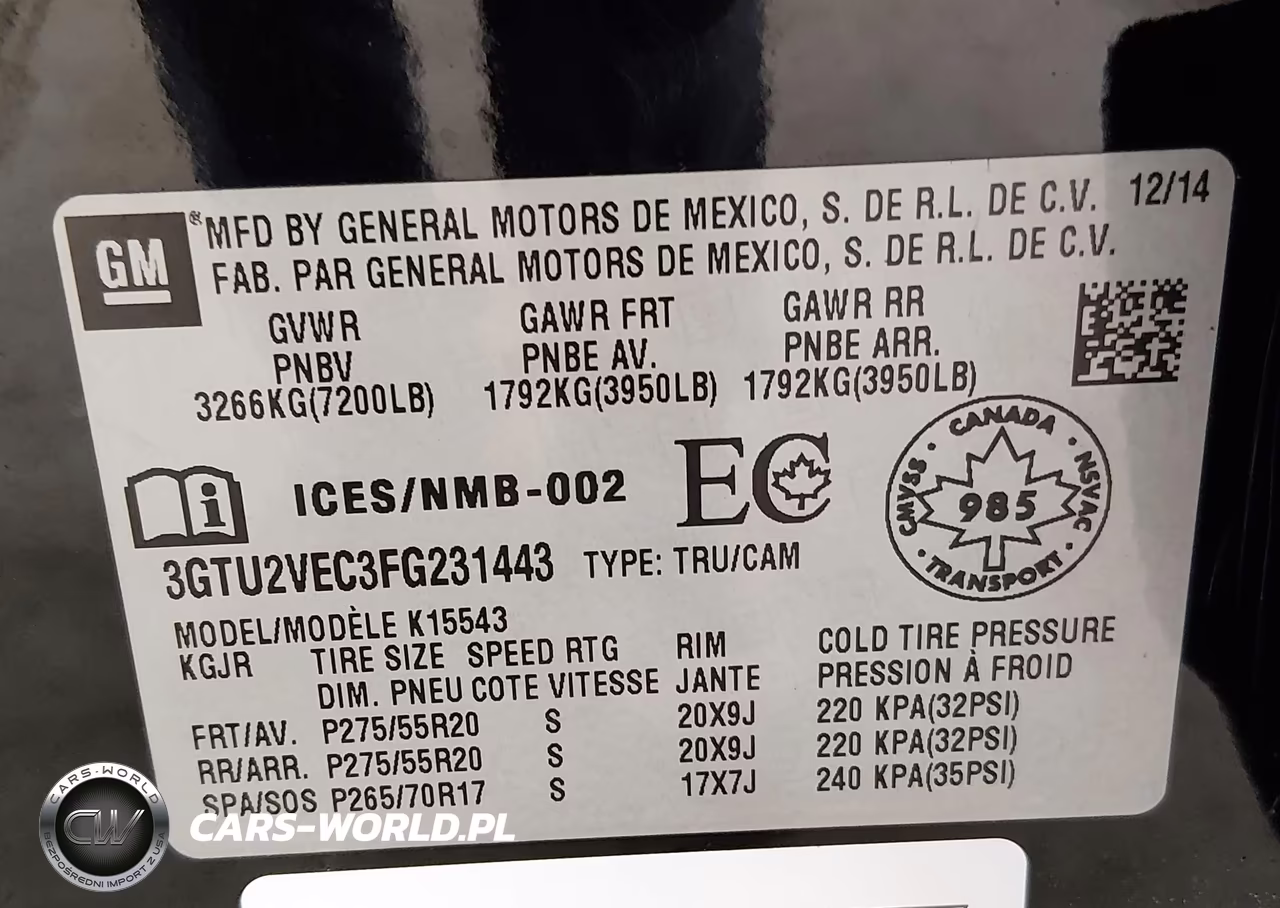2015 GMC Sierra 1500 Slt VIN:3GTU2VEC3FG231443 - 9