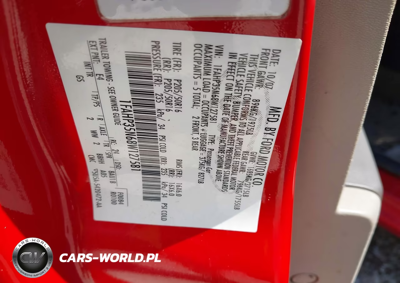 2008 Ford Focus Se-Ses VIN:1FAHP35N68W127581 - 9