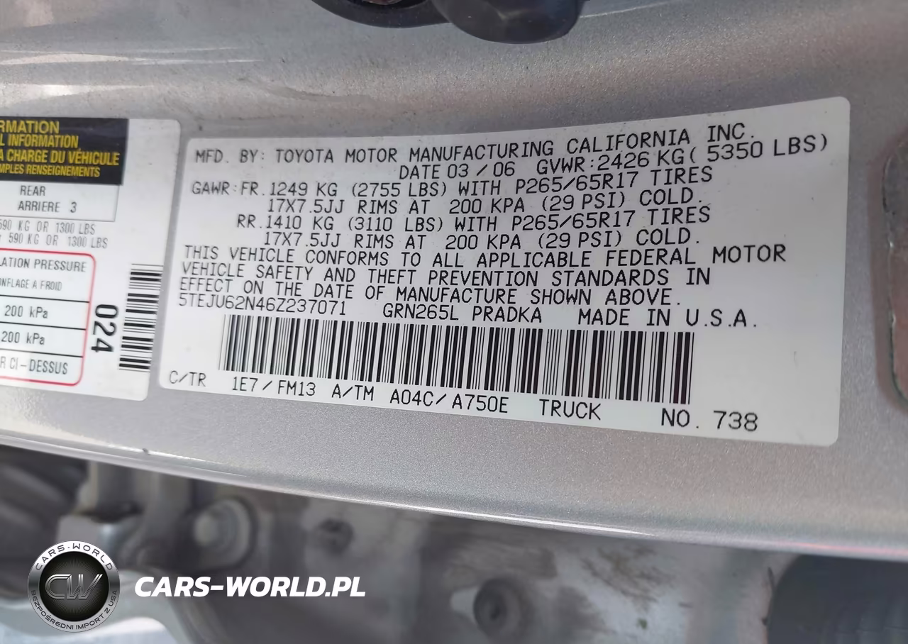 2006 Toyota Tacoma Prerunner V6 VIN:5TEJU62N46Z237071 - 9