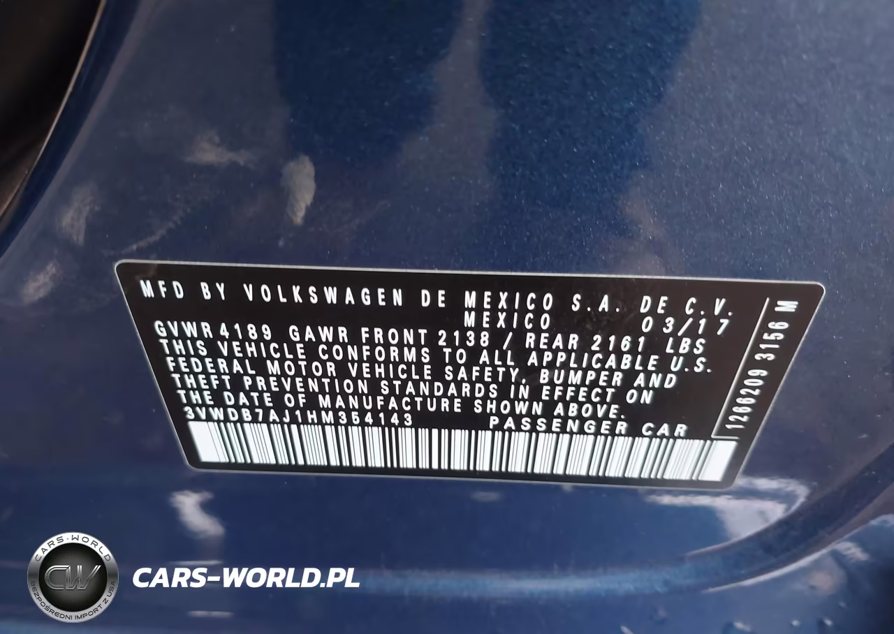 2017 Volkswagen Jetta 1.4T Se VIN:3VWDB7AJ1HM354143 - 9