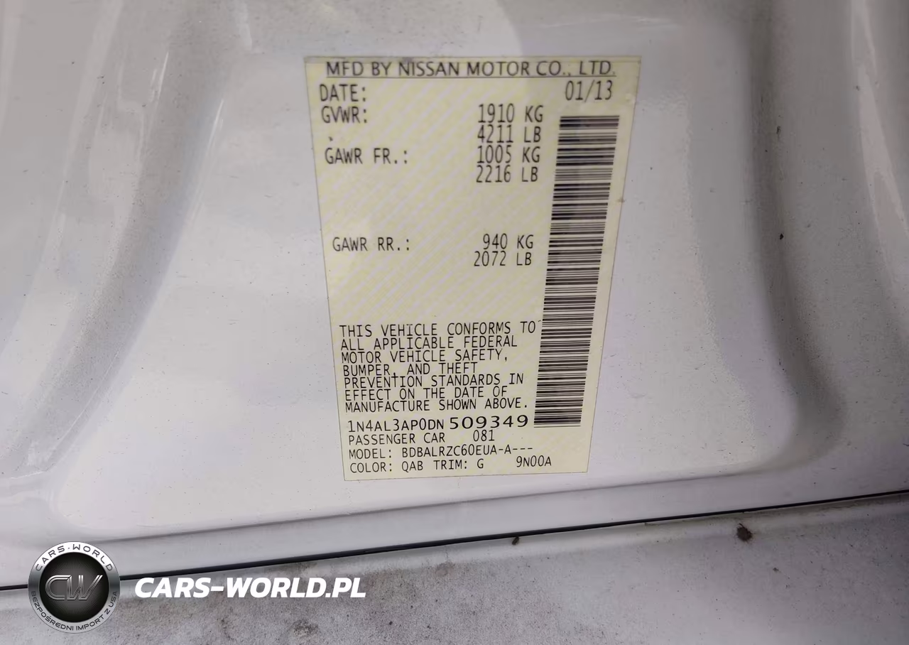 2013 Nissan Altima 2.5 S VIN:1N4AL3AP0DN509349 - 9