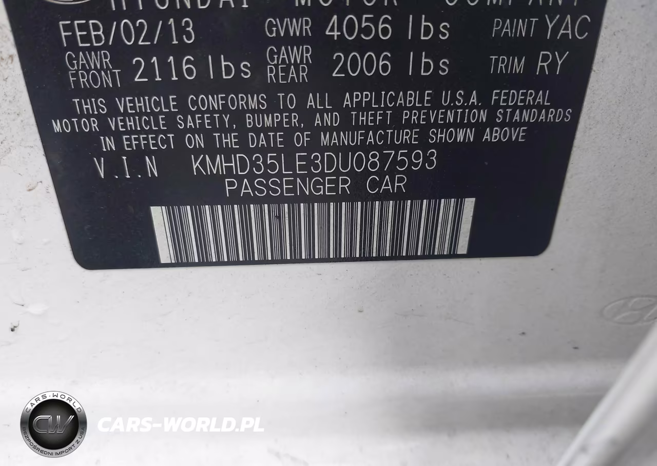 2013 Hyundai Elantra Gt VIN:KMHD35LE3DU087593 - 9