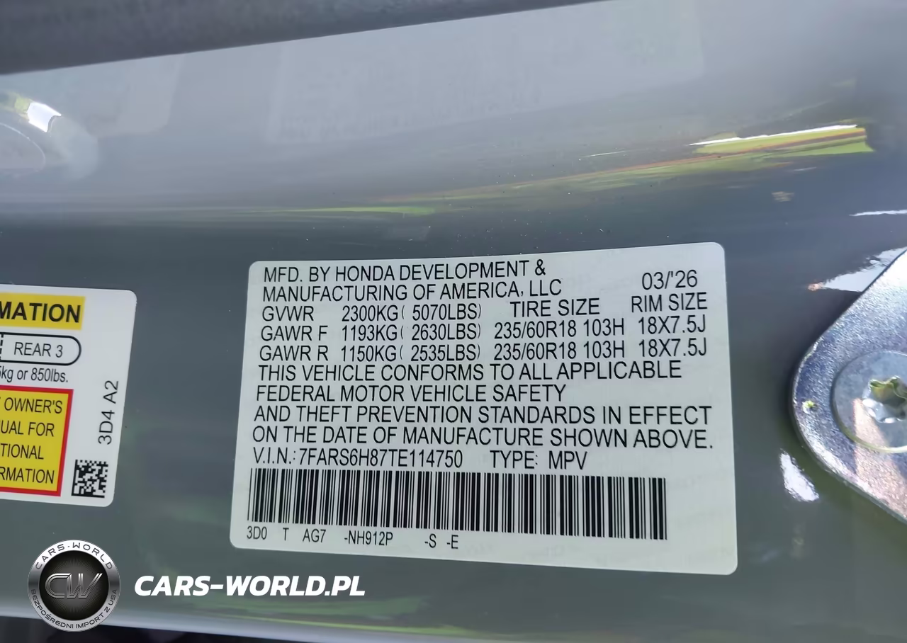 2026 Honda Cr-V Hybrid Awd Sport-L VIN:7FARS6H87TE114750 - 9