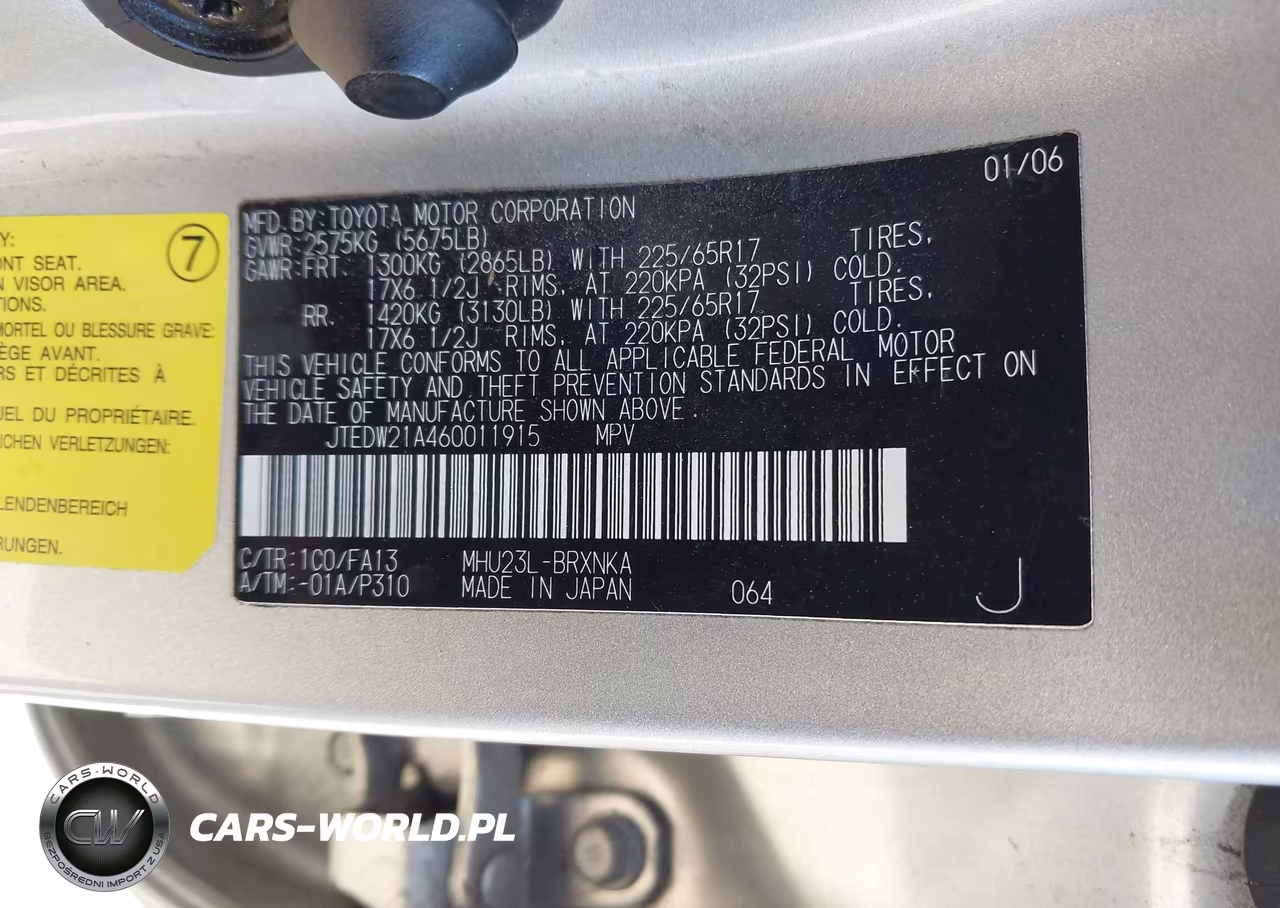 2006 Toyota Highlander Hybrid V6 VIN:JTEDW21A460011915 - 9