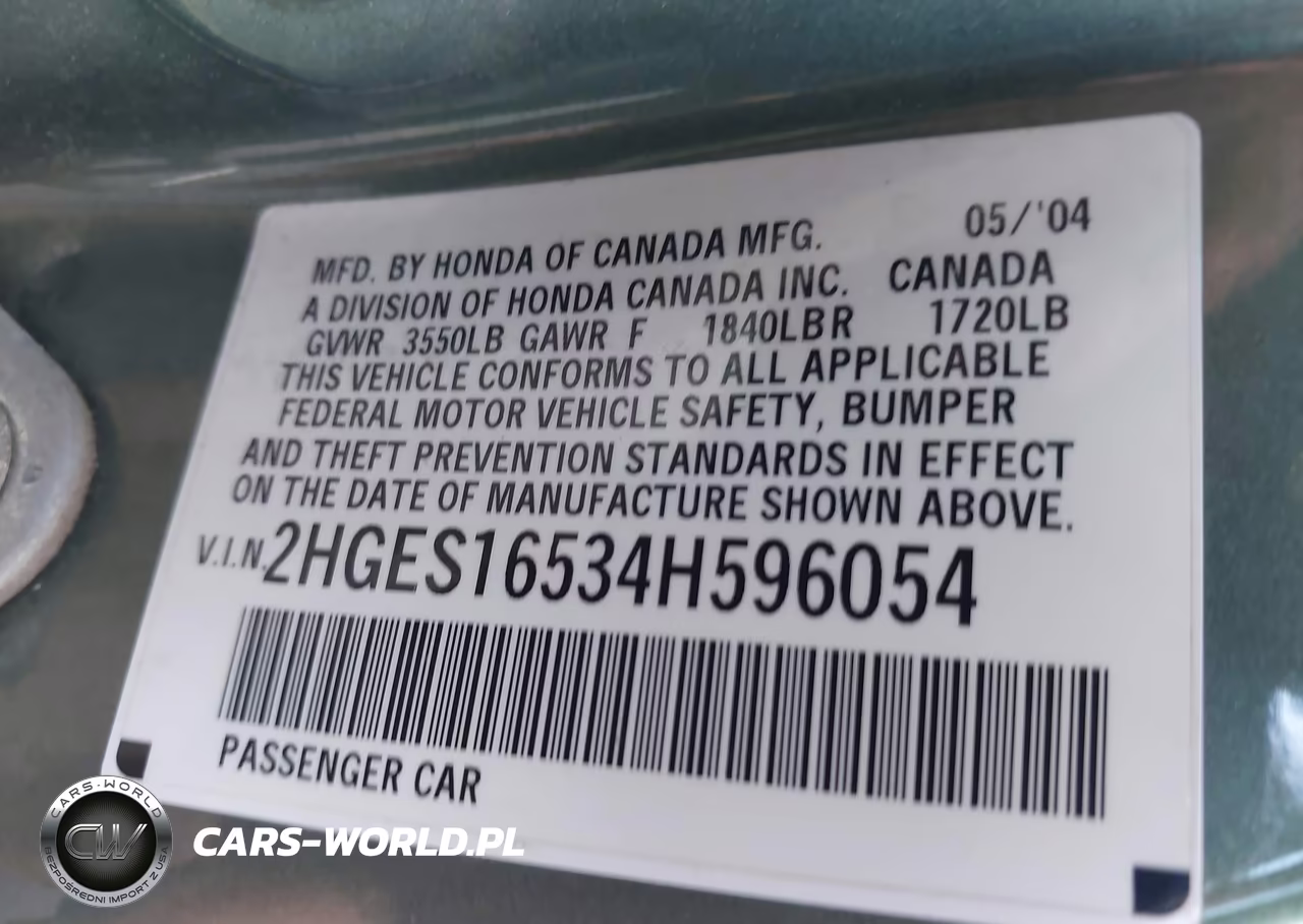 2004 Honda Civic Lx VIN:2HGES16534H596054 - 9